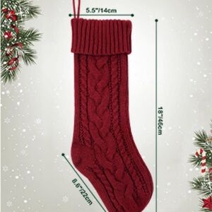 Red Knit Christmas Stocking